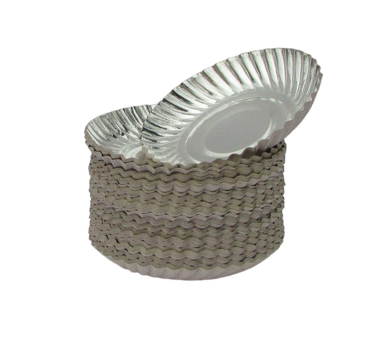 premium silver disposable paper plates