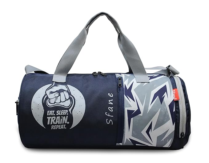 sfane gym bags for men with separate shoe compartment sports gym bags for women unisex duffle bags for gym for carry & travel adjustable duffel bags sports bag blue