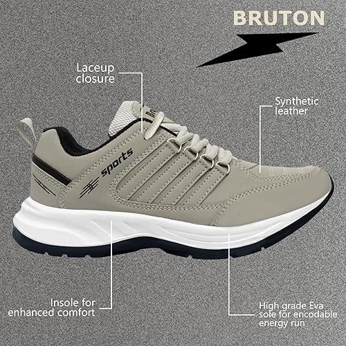 bruton eva lite sport shoes running shoes for men grey