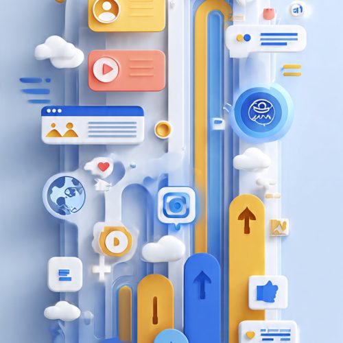 a clean and professional infographic style digital marketing