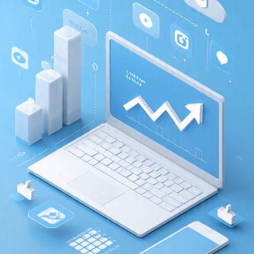 a modern digital marketing concept image showing